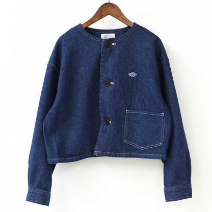 DANTON [ダントン] W DENIM COLLARLESS SHORT JACKET [DT-A0670KDM] デニムカラーレスショートジャケット[2025SS]