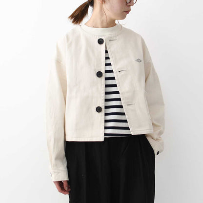 DANTON [ダントン] W COTTON DRILL COLLARLESS SHORT JACKET [DT-A0670MHT] コットンドリルカラーレスショートジャケット [2025SS]