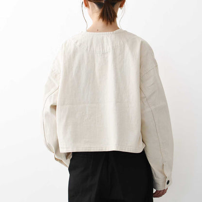 DANTON [ダントン] W COTTON DRILL COLLARLESS SHORT JACKET [DT-A0670MHT] コットンドリルカラーレスショートジャケット [2025SS]