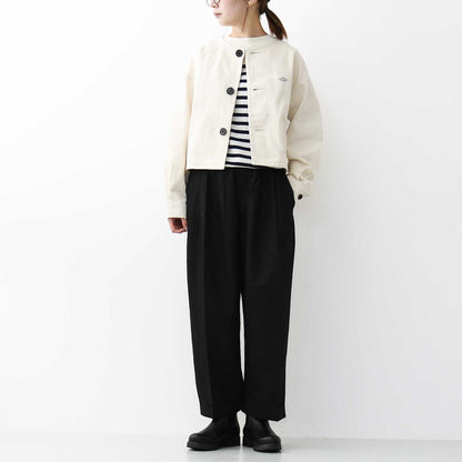 DANTON [ダントン] W COTTON DRILL COLLARLESS SHORT JACKET [DT-A0670MHT] コットンドリルカラーレスショートジャケット [2025SS]