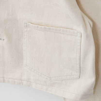 DANTON [ダントン] W COTTON DRILL COLLARLESS SHORT JACKET [DT-A0670MHT] コットンドリルカラーレスショートジャケット [2025SS]