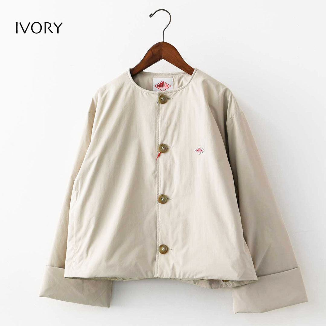 DANTON [ダントン] W INSULATION COLLARLESS WIDE JACKET [DT-A0672PNT] インサレーションカラーレスワイドジャケット [2026SS]