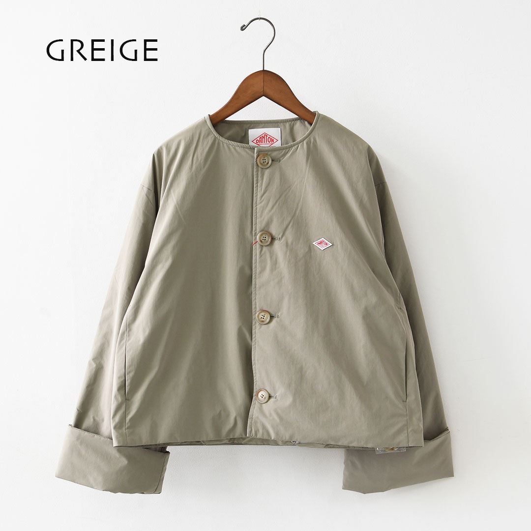 DANTON [ダントン] W INSULATION COLLARLESS WIDE JACKET [DT-A0672PNT] インサレーションカラーレスワイドジャケット [2026SS]