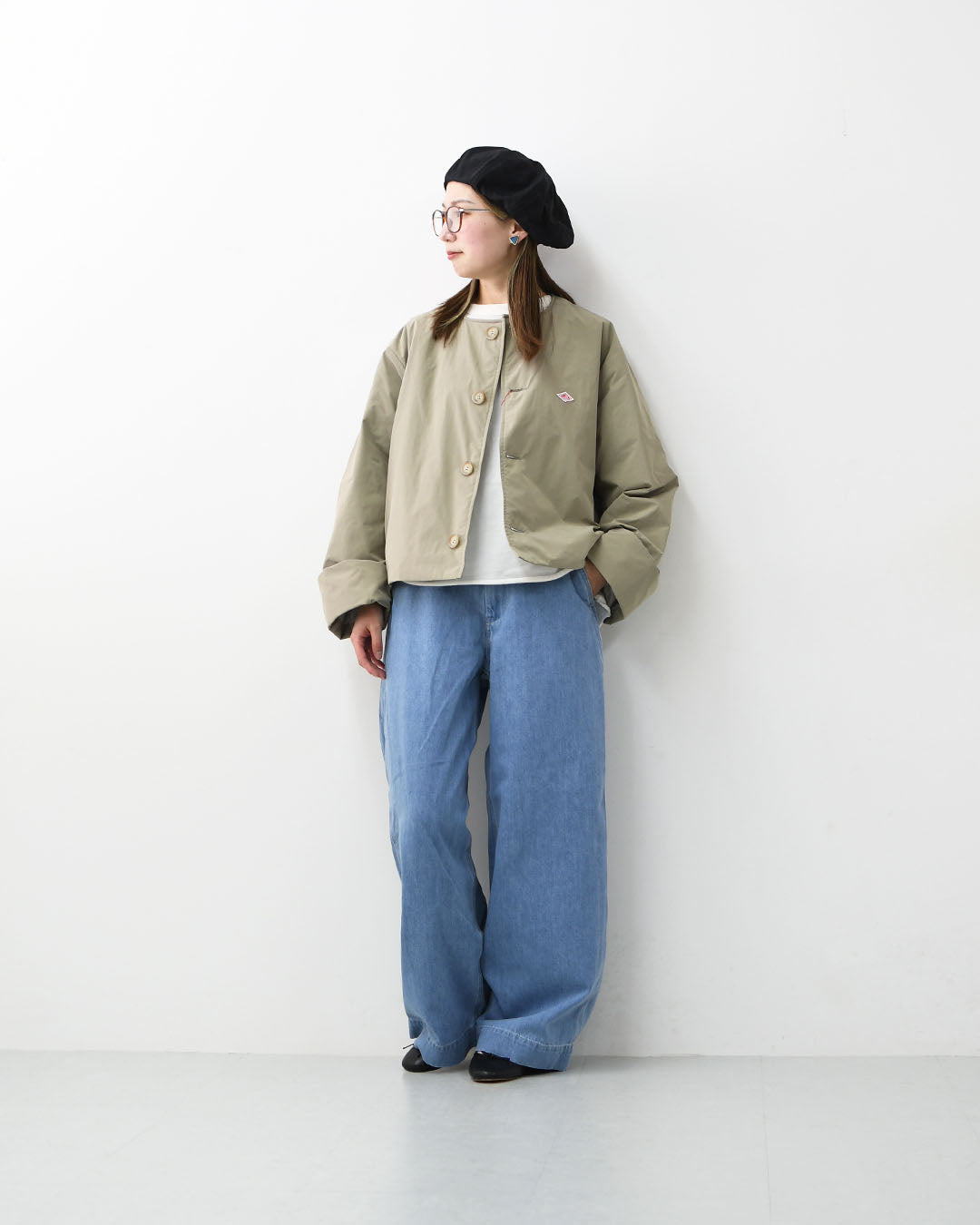DANTON [ダントン] W INSULATION COLLARLESS WIDE JACKET [DT-A0672PNT] インサレーションカラーレスワイドジャケット [2026SS]