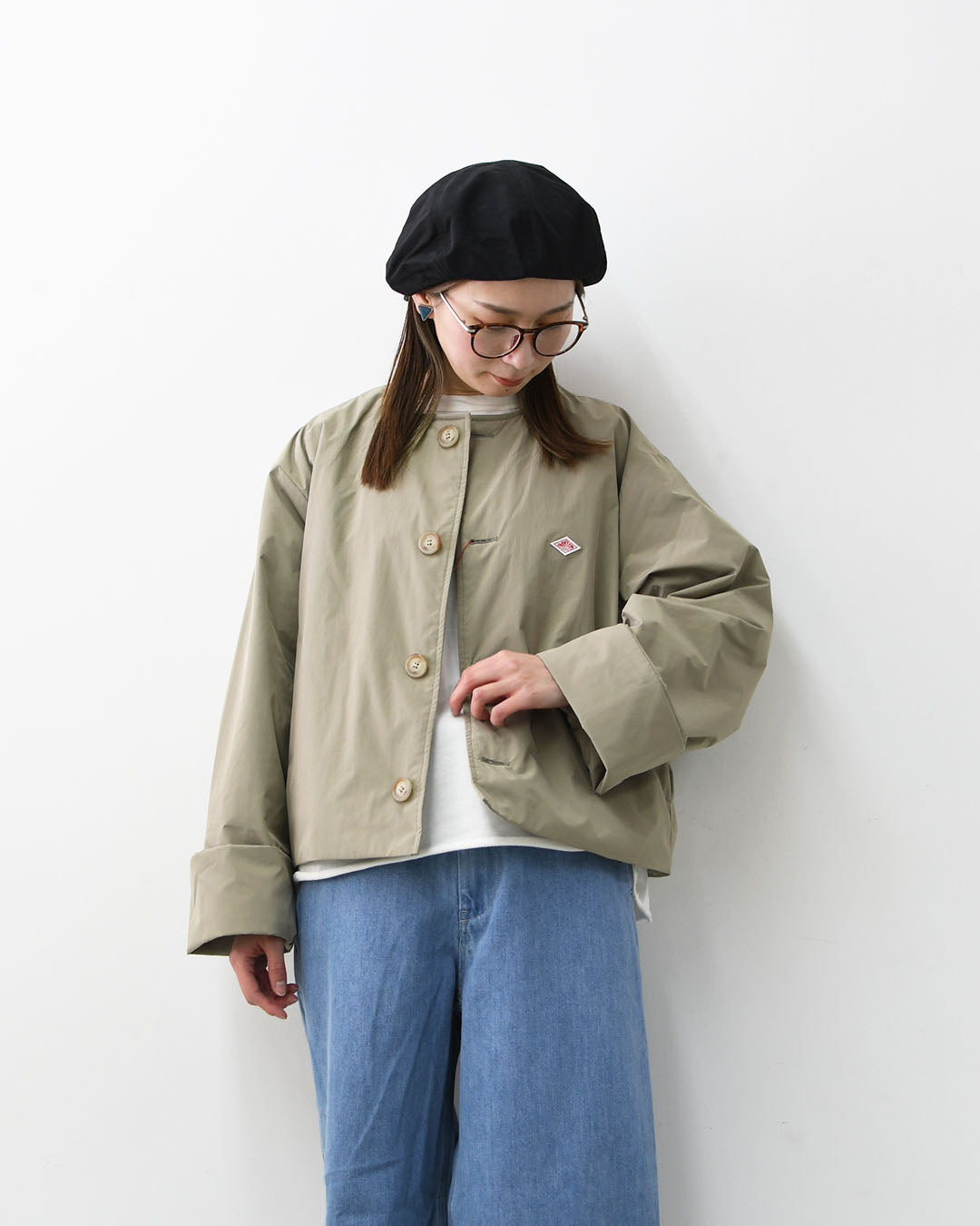 DANTON [ダントン] W INSULATION COLLARLESS WIDE JACKET [DT-A0672PNT] インサレーションカラーレスワイドジャケット [2026SS]