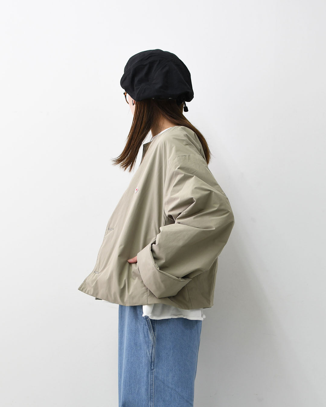DANTON [ダントン] W INSULATION COLLARLESS WIDE JACKET [DT-A0672PNT] インサレーションカラーレスワイドジャケット [2026SS]