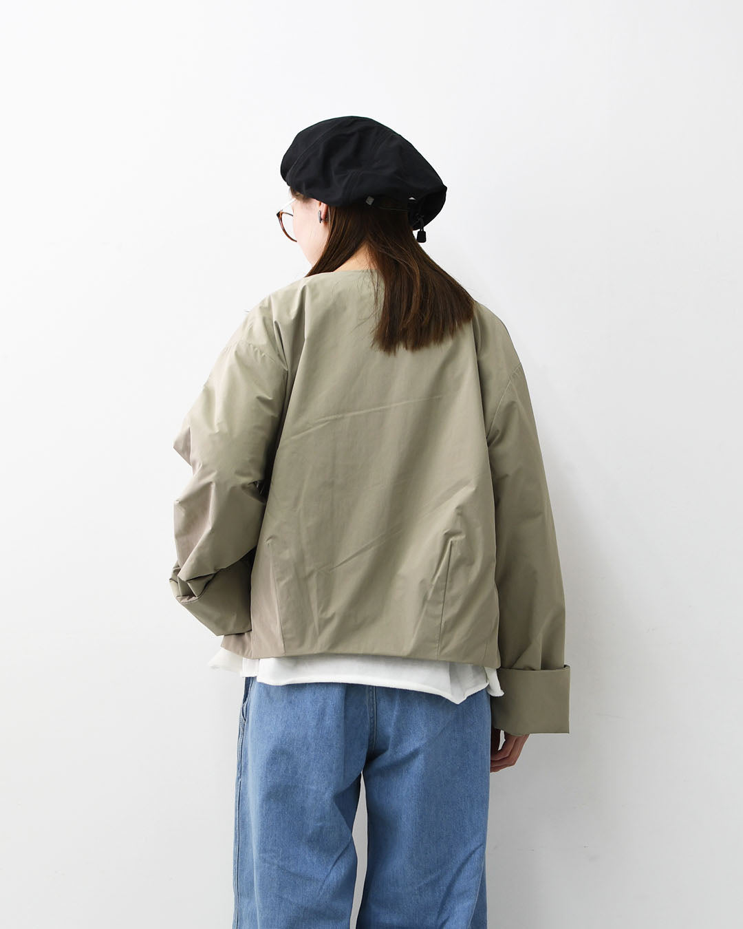 DANTON [ダントン] W INSULATION COLLARLESS WIDE JACKET [DT-A0672PNT] インサレーションカラーレスワイドジャケット [2026SS]