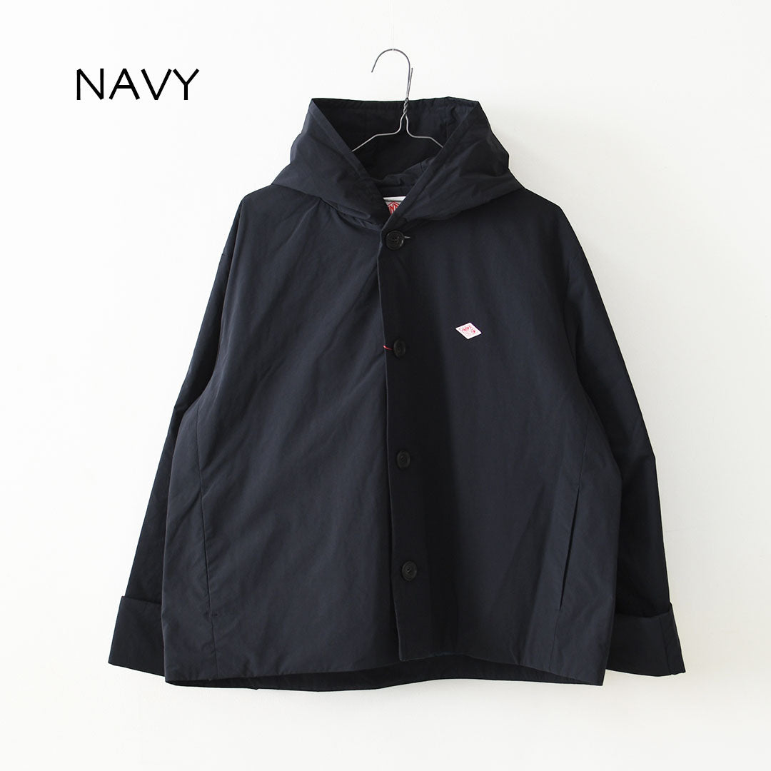 DANTON [ダントン] W Peach Taffeta Insulation Hooded Wide Jacket [DT-A0673KTF] ピーチタフタインシュレーションフーデッドワイドジャケット・フード付きジャケット・ショート丈・ピーチタフタ・ジャケット・アウター・LADY'S [2026AW]