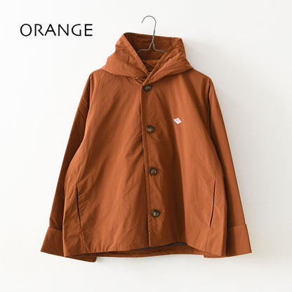 DANTON [ダントン] W Peach Taffeta Insulation Hooded Wide Jacket [DT-A0673KTF] ピーチタフタインシュレーションフーデッドワイドジャケット・フード付きジャケット・ショート丈・ピーチタフタ・ジャケット・アウター・LADY'S [2026AW]