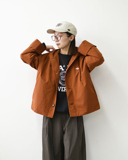 DANTON [ダントン] W Peach Taffeta Insulation Hooded Wide Jacket [DT-A0673KTF] ピーチタフタインシュレーションフーデッドワイドジャケット・フード付きジャケット・ショート丈・ピーチタフタ・ジャケット・アウター・LADY'S [2026AW]