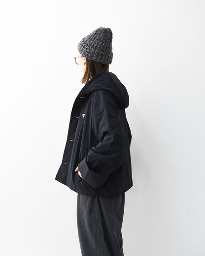 DANTON [ダントン] W Peach Taffeta Insulation Hooded Wide Jacket [DT-A0673KTF] ピーチタフタインシュレーションフーデッドワイドジャケット・フード付きジャケット・ショート丈・ピーチタフタ・ジャケット・アウター・LADY'S [2026AW]