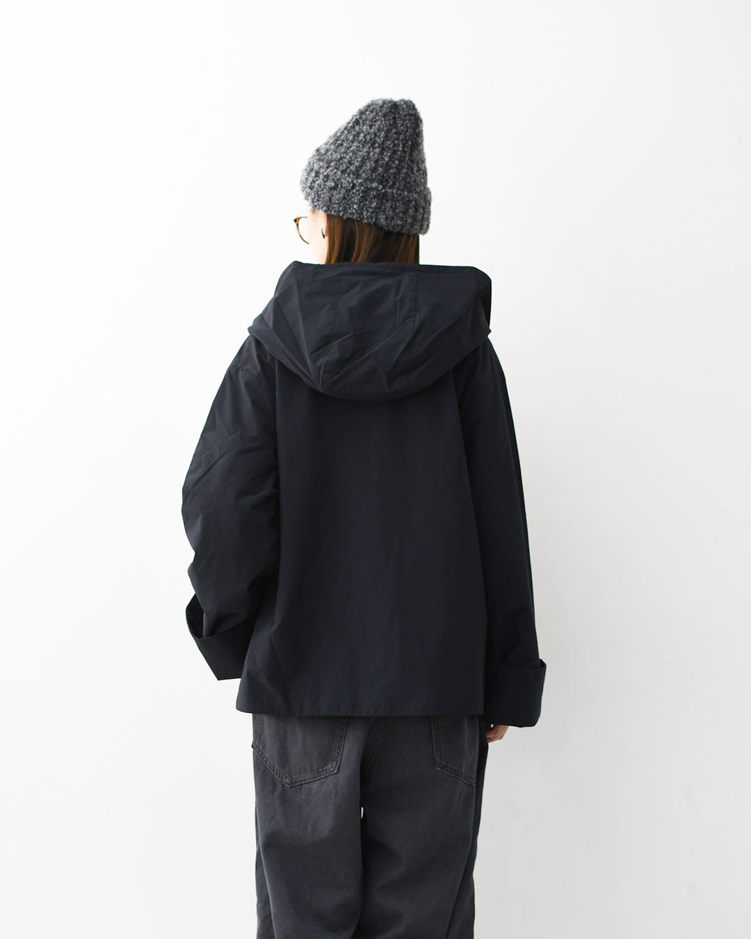 DANTON [ダントン] W Peach Taffeta Insulation Hooded Wide Jacket [DT-A0673KTF] ピーチタフタインシュレーションフーデッドワイドジャケット・フード付きジャケット・ショート丈・ピーチタフタ・ジャケット・アウター・LADY'S [2026AW]