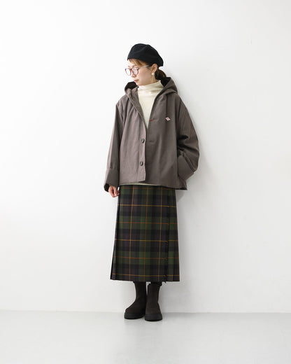 DANTON [ダントン] W WOOL LIKE INSULATION HOODED WIDE JACKET [DT-A0673WLX] ウールライクインサレーションフーデッドワイドジャケット・インサレーションジャケット・フード付き・ワイドシルエット・ウールライク・LADY'S [2025AW]
