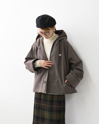 DANTON [ダントン] W WOOL LIKE INSULATION HOODED WIDE JACKET [DT-A0673WLX] ウールライクインサレーションフーデッドワイドジャケット・インサレーションジャケット・フード付き・ワイドシルエット・ウールライク・LADY'S [2025AW]