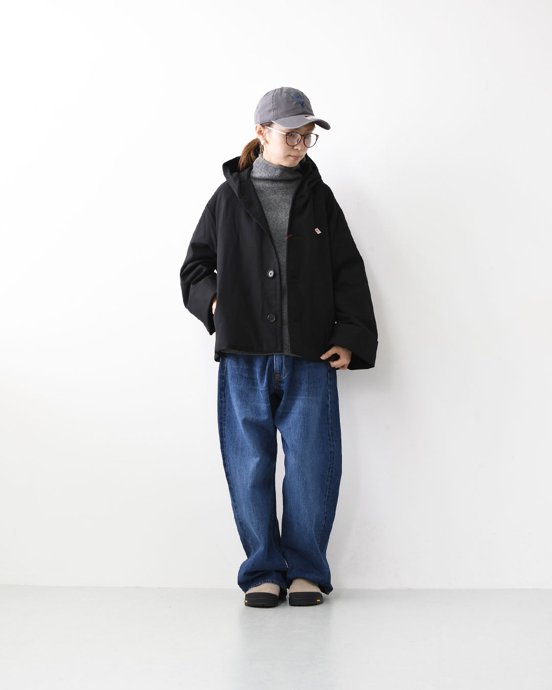DANTON [ダントン] W WOOL LIKE INSULATION HOODED WIDE JACKET [DT-A0673WLX] ウールライクインサレーションフーデッドワイドジャケット・インサレーションジャケット・フード付き・ワイドシルエット・ウールライク・LADY'S [2025AW]
