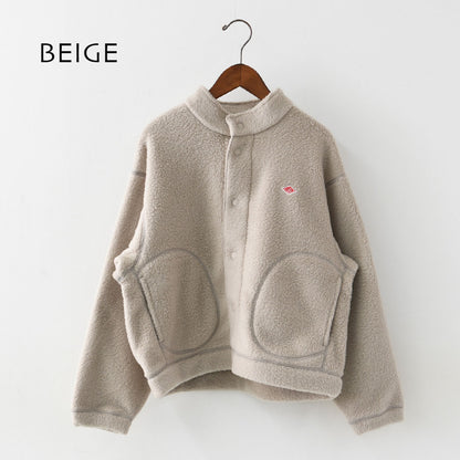 DANTON [ダントン] W DOUBLE FACE BOA STAND COLLAR CARDIGAN [DT-A0699WNN] ダブルフェイスボアスタンドカラーカーディガン・ボアカーディガン・ボアジャケット・スタンドカラー・LADY'S [2025AW]