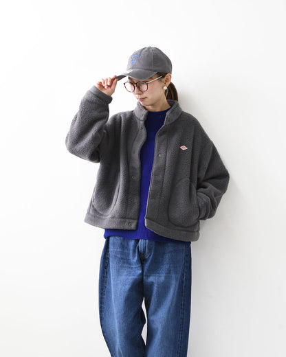 DANTON [ダントン] W DOUBLE FACE BOA STAND COLLAR CARDIGAN [DT-A0699WNN] ダブルフェイスボアスタンドカラーカーディガン・ボアカーディガン・ボアジャケット・スタンドカラー・LADY'S [2025AW]