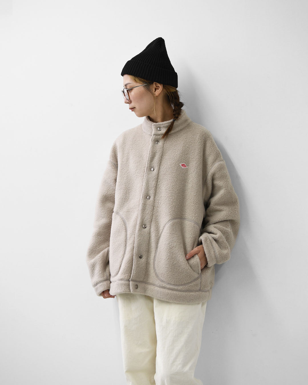 DANTON [ダントン] M DOUBLE FACE BOA STAND COLLAR CARDIGAN [DT-A0700WNN] ダブルフェイスボアスタンドカラーカーディガン・ボアカーディガン・ボアジャケット・スタンドカラー・MEN'S [2025AW]