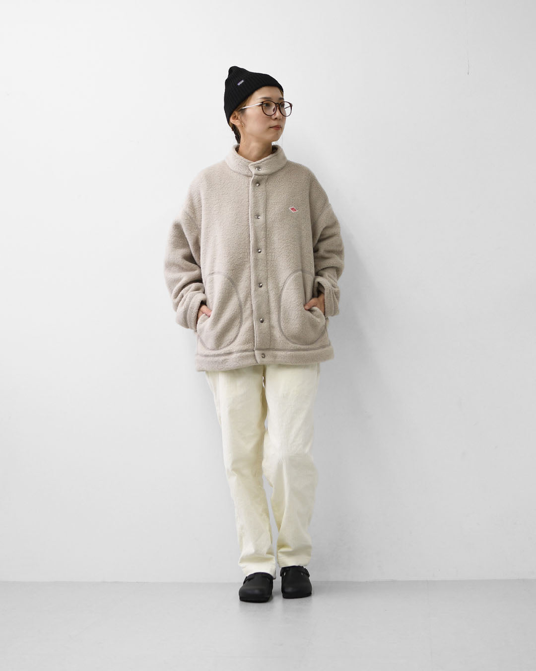 DANTON [ダントン] M DOUBLE FACE BOA STAND COLLAR CARDIGAN [DT-A0700WNN] ダブルフェイスボアスタンドカラーカーディガン・ボアカーディガン・ボアジャケット・スタンドカラー・MEN'S [2025AW]