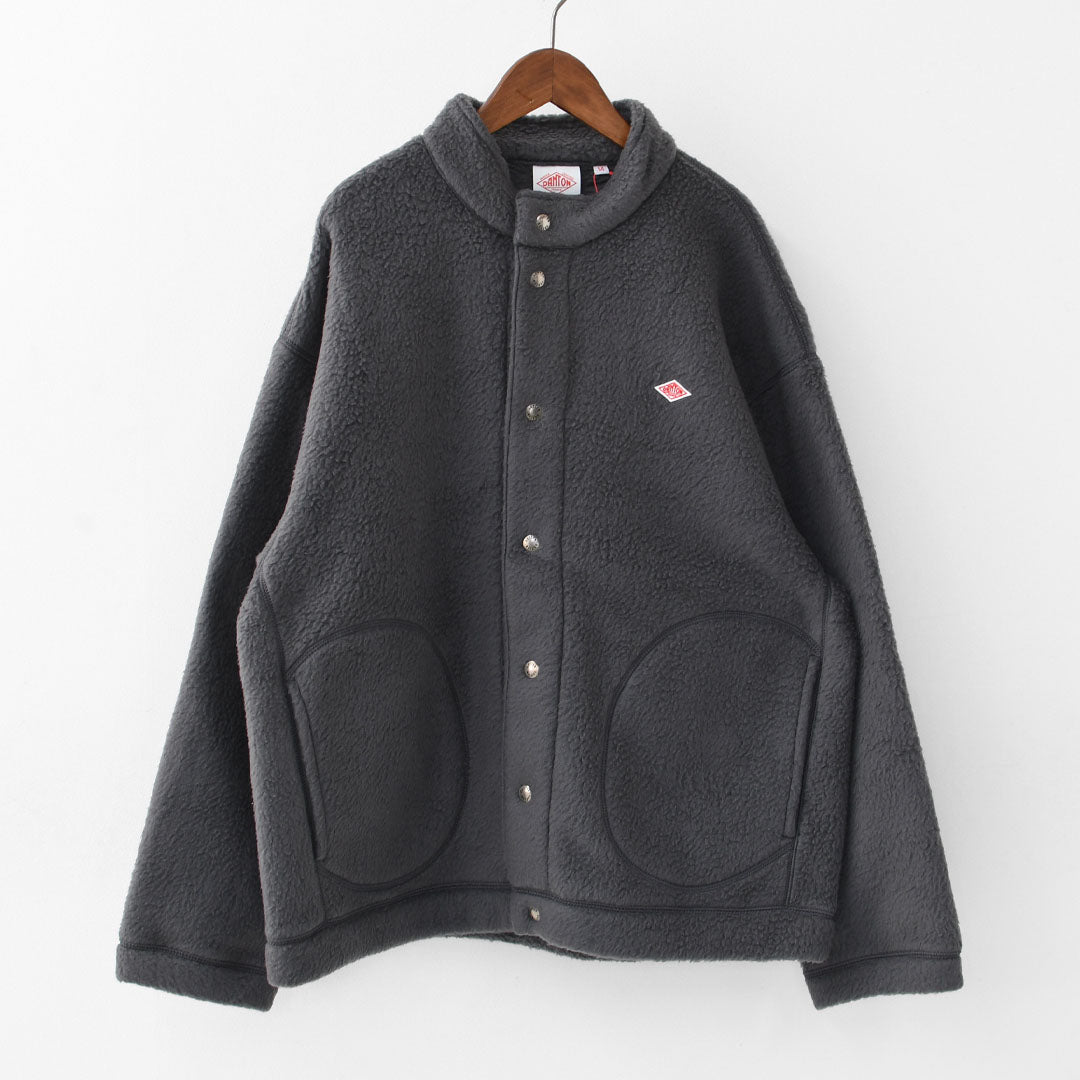 DANTON [ダントン] M DOUBLE FACE BOA STAND COLLAR CARDIGAN [DT-A0700WNN] ダブルフェイスボアスタンドカラーカーディガン・ボアカーディガン・ボアジャケット・スタンドカラー・MEN'S [2025AW]