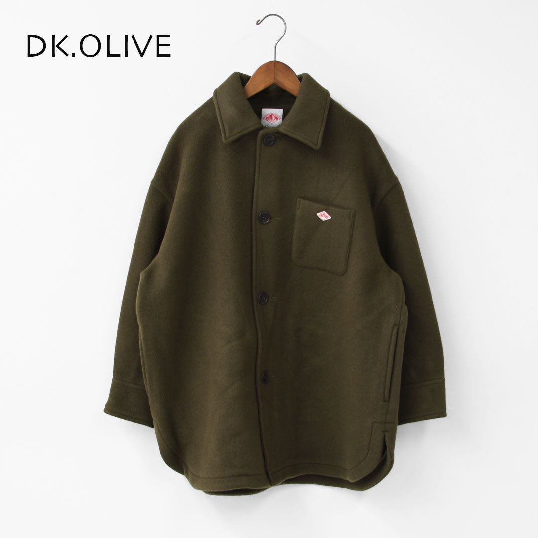 DANTON [ダントン] WOOL MELTON SHIRT BLOUSON [DT-A0710MEW] ウールメルトンシャツブルゾン・シャツ型ブルゾン・ウールジャケット・アウター・ウールメルトン・LADY'S [2025AW]
