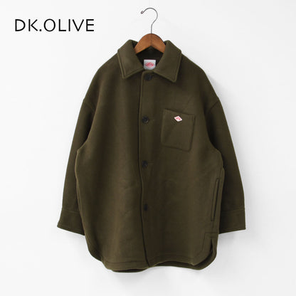 DANTON [ダントン] WOOL MELTON SHIRT BLOUSON [DT-A0710MEW] ウールメルトンシャツブルゾン・シャツ型ブルゾン・ウールジャケット・アウター・ウールメルトン・LADY'S [2025AW]