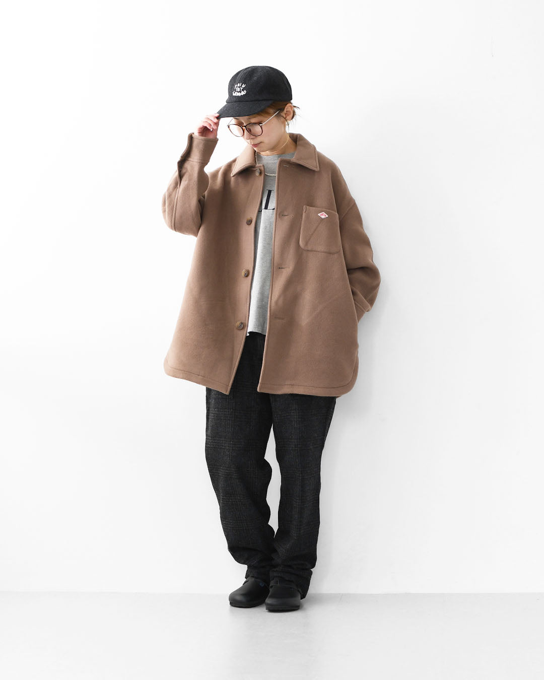 DANTON [ダントン] WOOL MELTON SHIRT BLOUSON [DT-A0710MEW] ウールメルトンシャツブルゾン・シャツ型ブルゾン・ウールジャケット・アウター・ウールメルトン・LADY'S [2025AW]