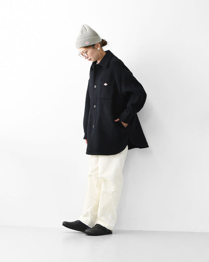 DANTON [ダントン] WOOL MELTON SHIRT BLOUSON [DT-A0710MEW] ウールメルトンシャツブルゾン・シャツ型ブルゾン・ウールジャケット・アウター・ウールメルトン・LADY'S [2025AW]