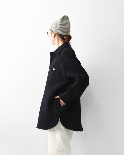 DANTON [ダントン] WOOL MELTON SHIRT BLOUSON [DT-A0710MEW] ウールメルトンシャツブルゾン・シャツ型ブルゾン・ウールジャケット・アウター・ウールメルトン・LADY'S [2025AW]