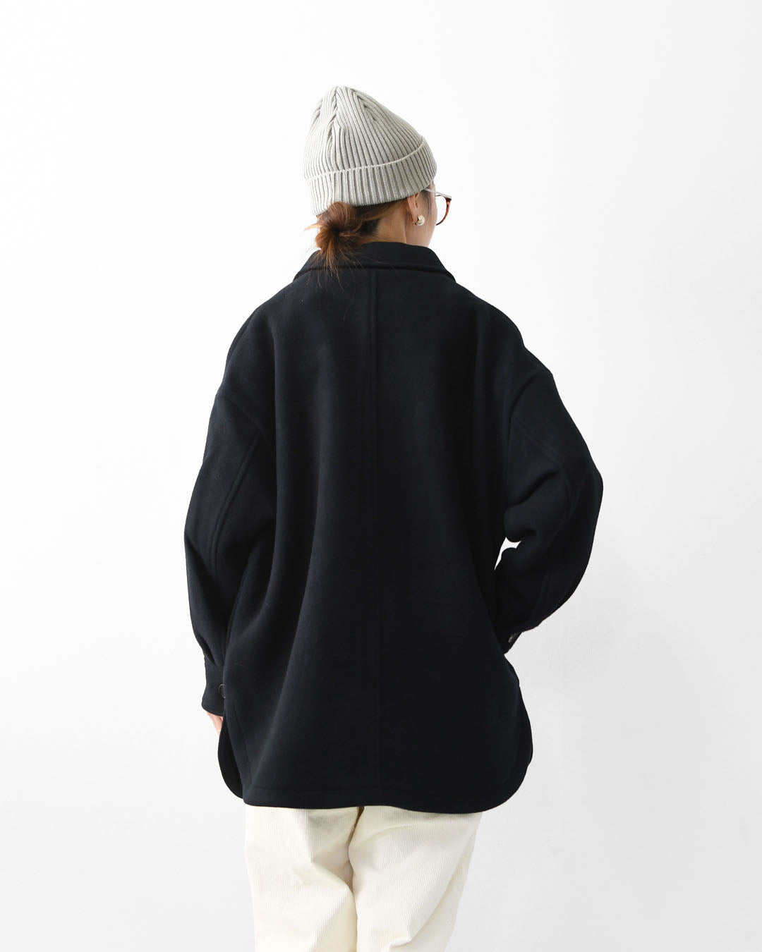 DANTON [ダントン] WOOL MELTON SHIRT BLOUSON [DT-A0710MEW] ウールメルトンシャツブルゾン・シャツ型ブルゾン・ウールジャケット・アウター・ウールメルトン・LADY'S [2025AW]