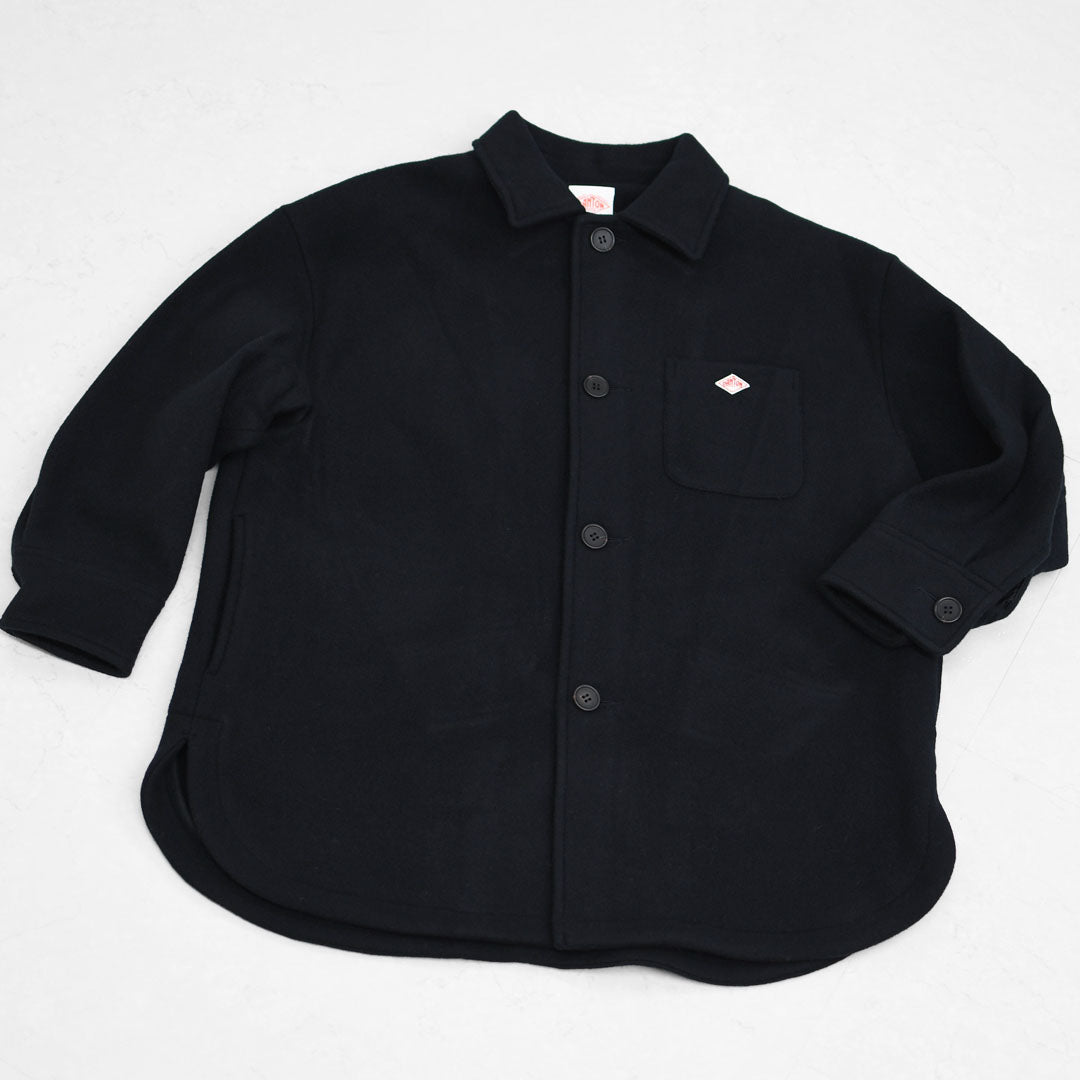 DANTON [ダントン] WOOL MELTON SHIRT BLOUSON [DT-A0710MEW] ウールメルトンシャツブルゾン・シャツ型ブルゾン・ウールジャケット・アウター・ウールメルトン・LADY'S [2025AW]