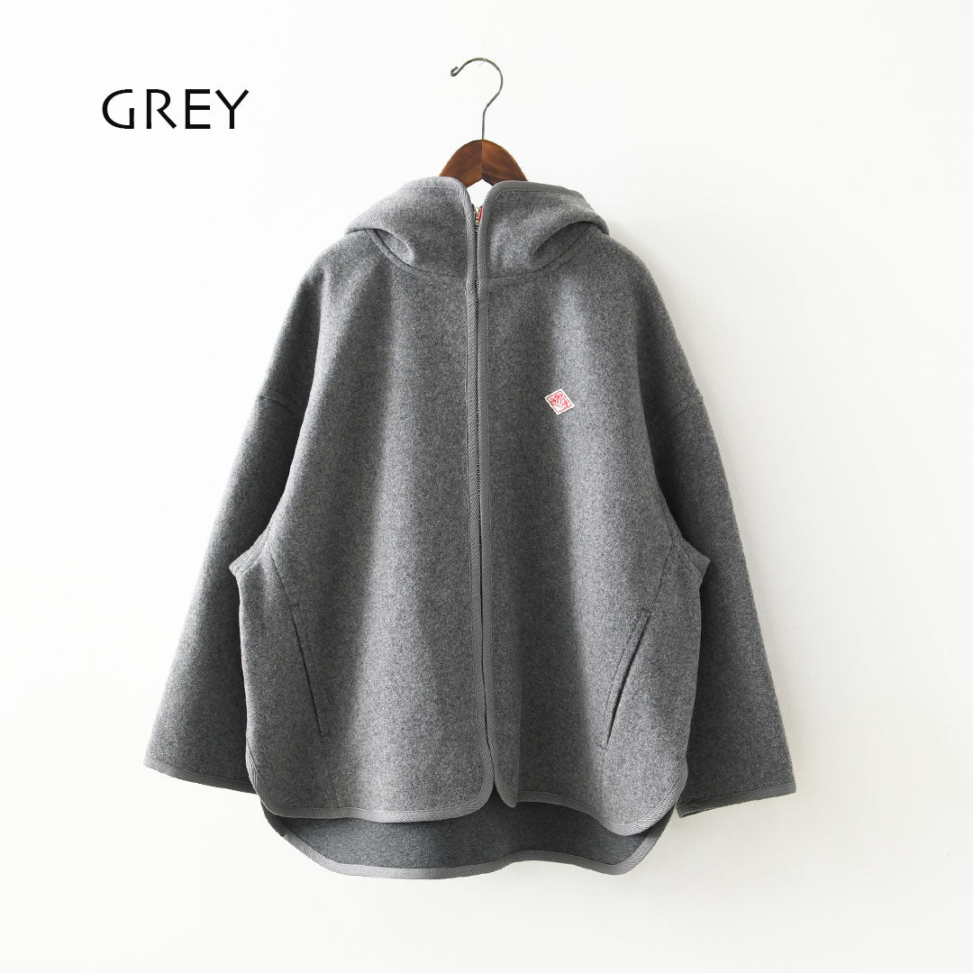 DANTON [ダントン] W Wool Melton Hooded Jacket [DT-A0711BMR] ウールメルトンフーデッドジャケット・フード付きジャケット・ジャケット・アウター・防寒・LADY'S [2026AW]