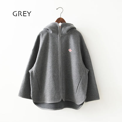 DANTON [ダントン] W Wool Melton Hooded Jacket [DT-A0711BMR] ウールメルトンフーデッドジャケット・フード付きジャケット・ジャケット・アウター・防寒・LADY'S [2026AW]