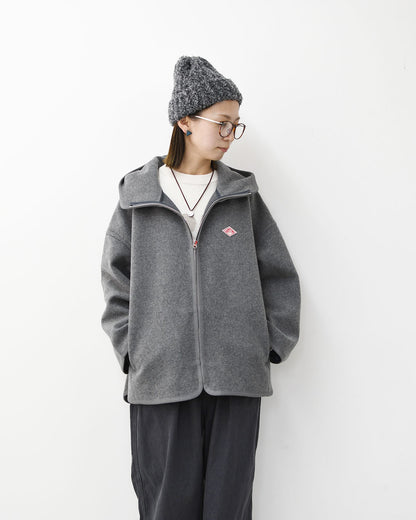 DANTON [ダントン] W Wool Melton Hooded Jacket [DT-A0711BMR] ウールメルトンフーデッドジャケット・フード付きジャケット・ジャケット・アウター・防寒・LADY'S [2026AW]