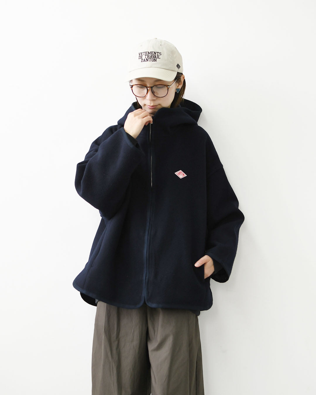 DANTON [ダントン] W Wool Melton Hooded Jacket [DT-A0711BMR] ウールメルトンフーデッドジャケット・フード付きジャケット・ジャケット・アウター・防寒・LADY'S [2026AW]