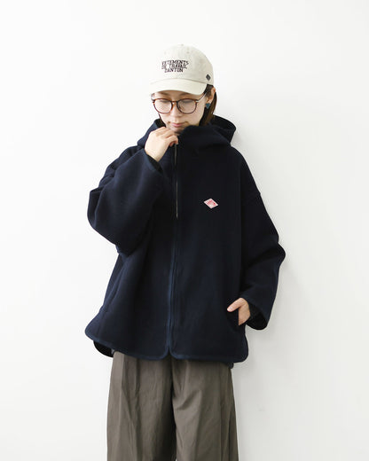 DANTON [ダントン] W Wool Melton Hooded Jacket [DT-A0711BMR] ウールメルトンフーデッドジャケット・フード付きジャケット・ジャケット・アウター・防寒・LADY'S [2026AW]