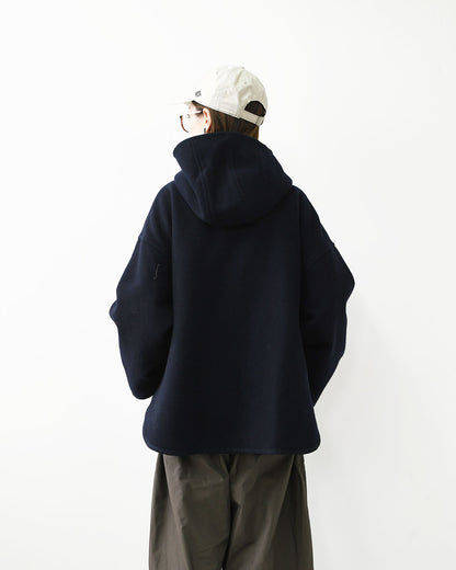 DANTON [ダントン] W Wool Melton Hooded Jacket [DT-A0711BMR] ウールメルトンフーデッドジャケット・フード付きジャケット・ジャケット・アウター・防寒・LADY'S [2026AW]