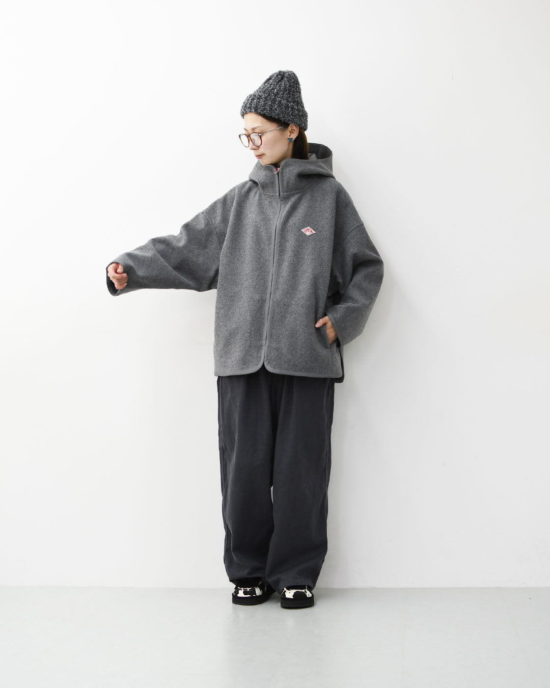 DANTON [ダントン] W Wool Melton Hooded Jacket [DT-A0711BMR] ウールメルトンフーデッドジャケット・フード付きジャケット・ジャケット・アウター・防寒・LADY'S [2026AW]