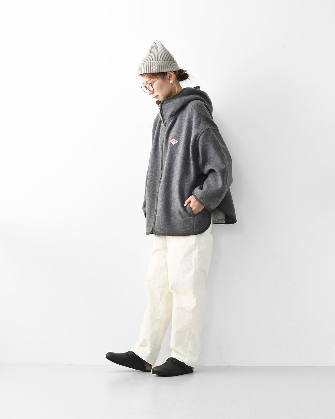 DANTON [ダントン] W WOOL MELTON HOODED JACKET [DT-A0711MEW] ウールメルトンフーデッドジャケット・ウールジャケット・フード付きジャケット・フリースジャケット・LADY'S [2025AW]