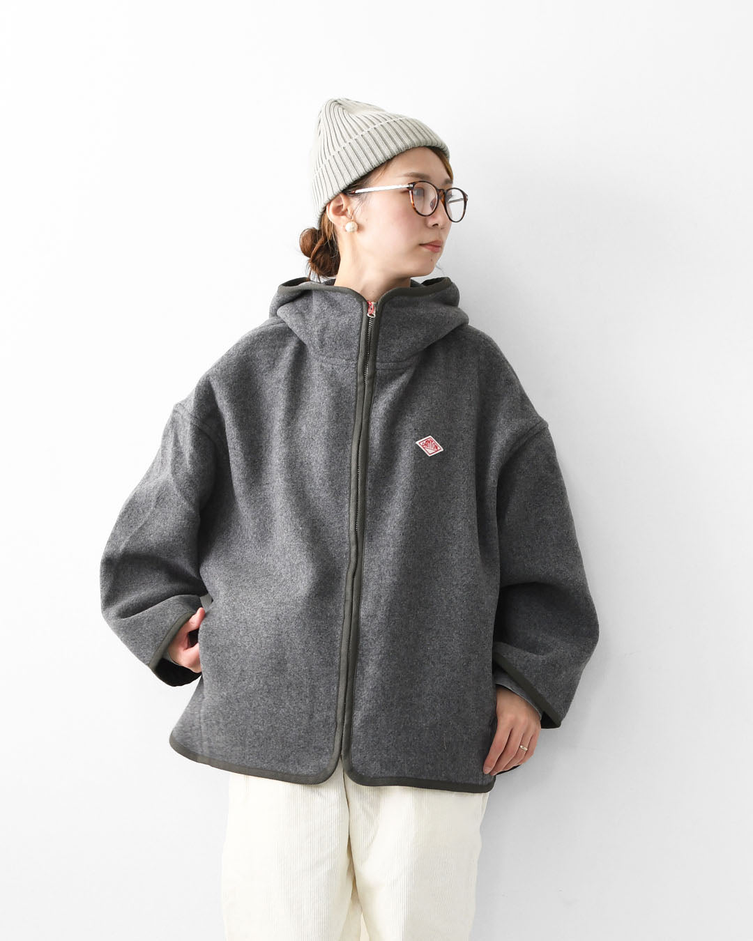 DANTON [ダントン] W WOOL MELTON HOODED JACKET [DT-A0711MEW] ウールメルトンフーデッドジャケット・ウールジャケット・フード付きジャケット・フリースジャケット・LADY'S [2025AW]