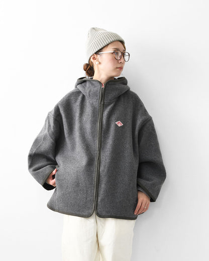 DANTON [ダントン] W WOOL MELTON HOODED JACKET [DT-A0711MEW] ウールメルトンフーデッドジャケット・ウールジャケット・フード付きジャケット・フリースジャケット・LADY'S [2025AW]