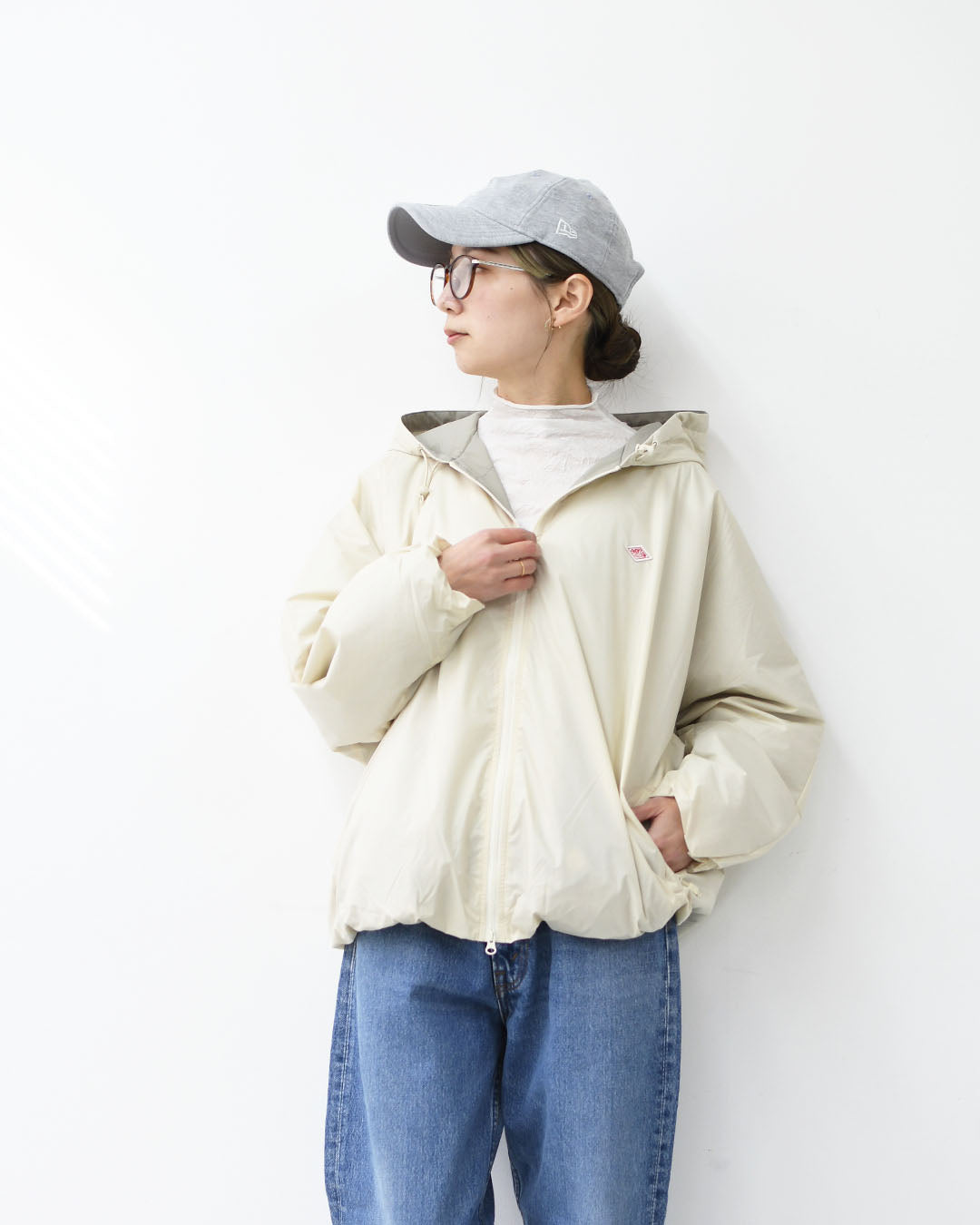 DANTON [ダントン] W Insulation Hooded Jacket [DT-A0757SNT] インサレーションフーデッドジャケット・インサレーションジャケット・フード付きジャケット・ナイロンジャケット・ドルマンスリーブ・LADY'S [2026SS]