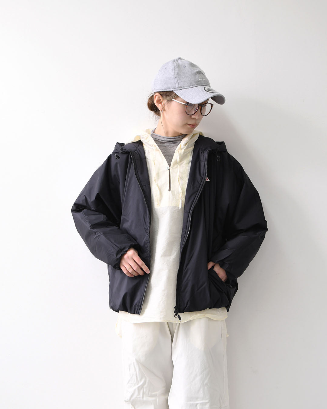 DANTON [ダントン] W Insulation Hooded Jacket [DT-A0757SNT] インサレーションフーデッドジャケット・インサレーションジャケット・フード付きジャケット・ナイロンジャケット・ドルマンスリーブ・LADY'S [2026SS]