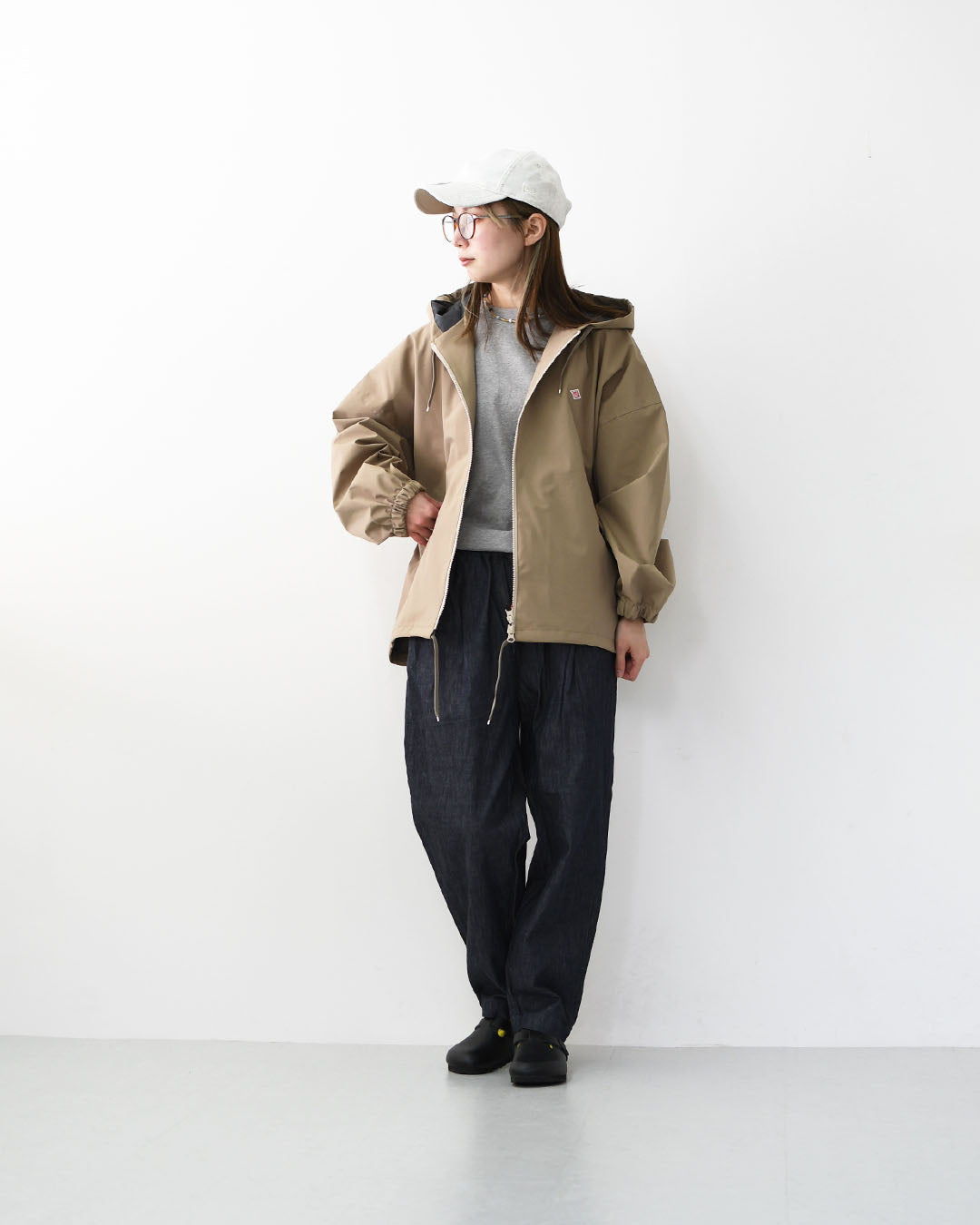 DANTON [ダントン] W SHORT JACKET [DT-A0759TLY] ショートジャケット・フード付きジャケット・春ジャケット・ワイドシルエット・LADY'S [2026SS]