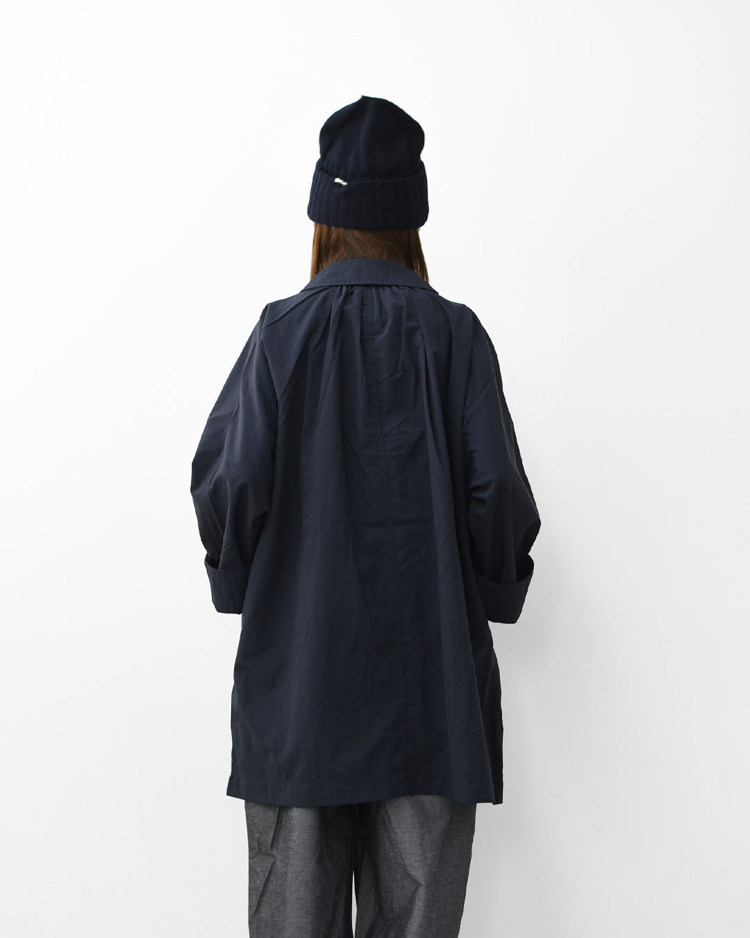 DANTON [ダントン] W DOLMAN SLEEVE COAT [DT-A0769TNY] ドルマンスリーブコート・ステンカラーコート・ナイロンコート・ドルマンスリーブ・春コート・春アウター・LADY'S [2026SS]