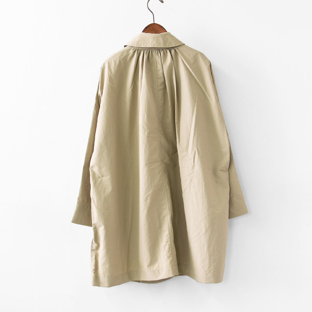 DANTON [ダントン] W DOLMAN SLEEVE COAT [DT-A0769TNY] ドルマンスリーブコート・ステンカラーコート・ナイロンコート・ドルマンスリーブ・春コート・春アウター・LADY'S [2026SS]