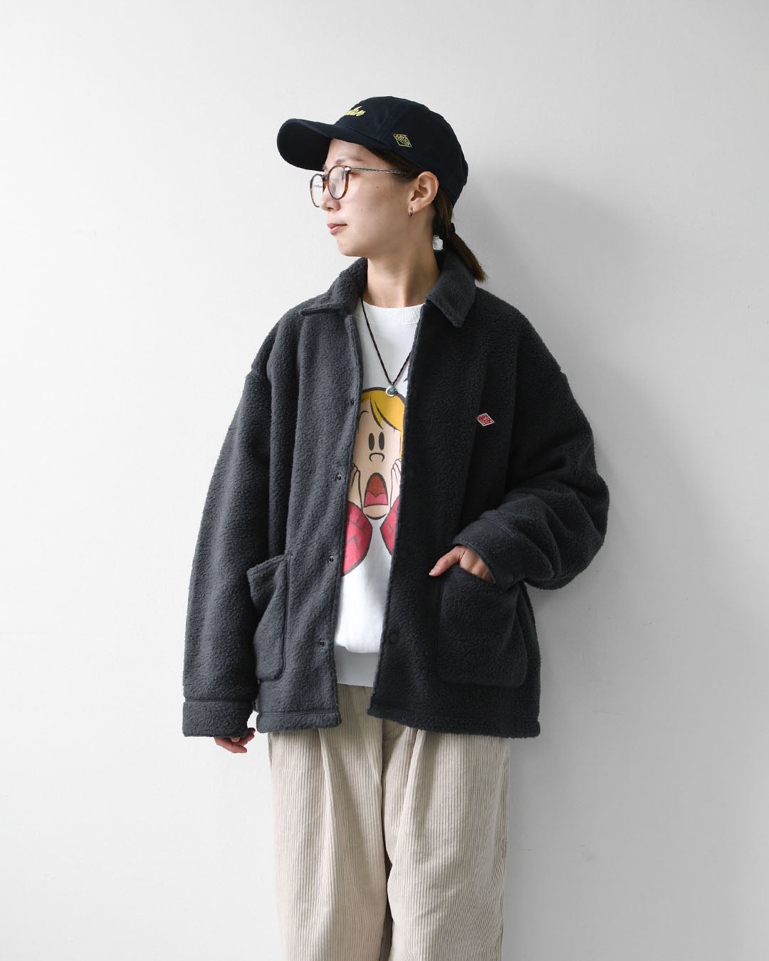 DANTON [ダントン]W Double Face Boa Coverall Jacket [DT-A0800WNN] ダブルフェイスボアカバーオールジャケット・ボアジャケット・カバーオールジャケット・ダブルフェイスボア・ライトウェイト・アウター・ジャケット・LADY'S [2026AW]