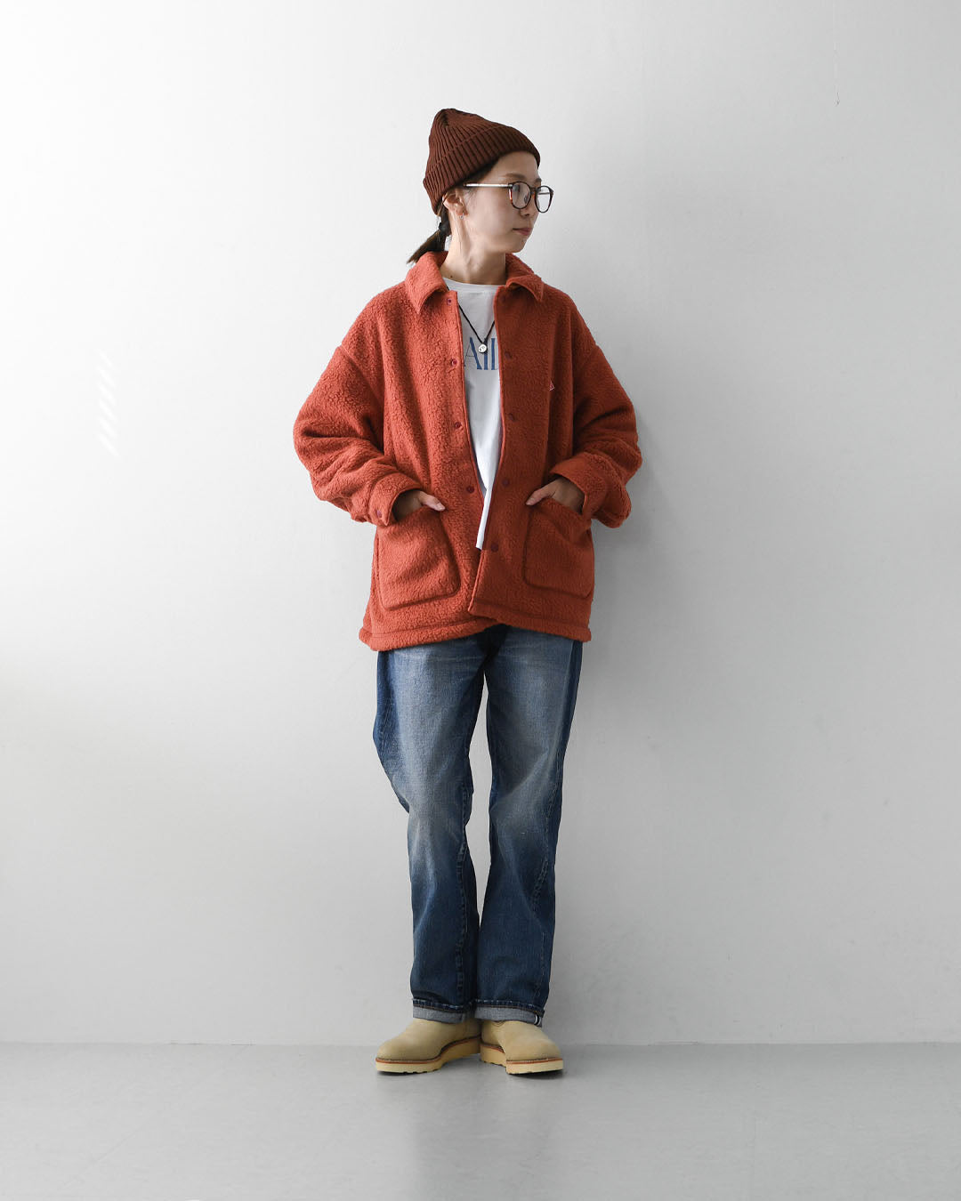 DANTON [ダントン]W Double Face Boa Coverall Jacket [DT-A0800WNN] ダブルフェイスボアカバーオールジャケット・ボアジャケット・カバーオールジャケット・ダブルフェイスボア・ライトウェイト・アウター・ジャケット・LADY'S [2026AW]