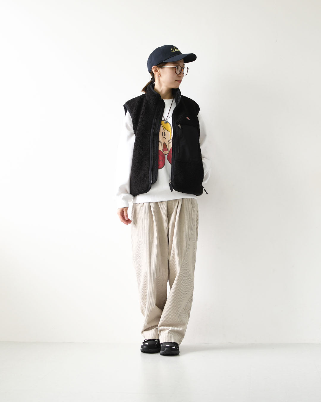 DANTON [ダントン] W Light Boa Stand Collar Vest [DT-A0805LBA] ライトボア スタンドカラーベスト・ボアベスト・ベスト・スタンドカラー・ライトボア・LADY'S [2026AW]