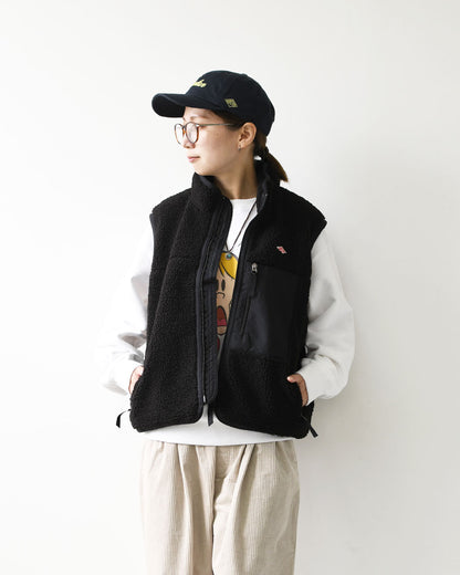 DANTON [ダントン] W Light Boa Stand Collar Vest [DT-A0805LBA] ライトボア スタンドカラーベスト・ボアベスト・ベスト・スタンドカラー・ライトボア・LADY'S [2026AW]